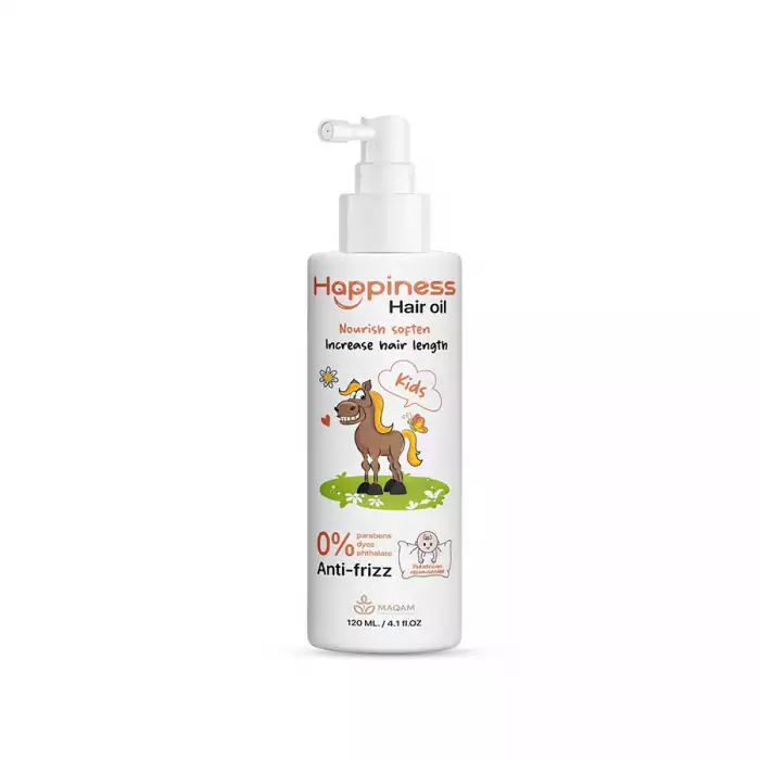 Happiness Kids Hair Oil 200Ml Specially formulated for short, thin, and weak hair, this nourishing hair oil is enriched with 10