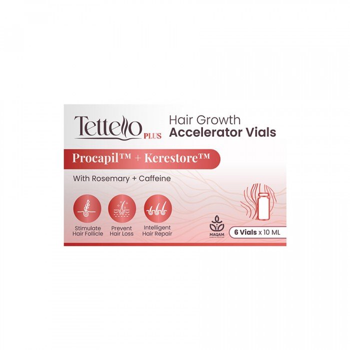 Tettello Plus Hair Growth Accelerator Vials 6x10ml Tettello Plus Hair Growth Accelerator Vials 6x10ml