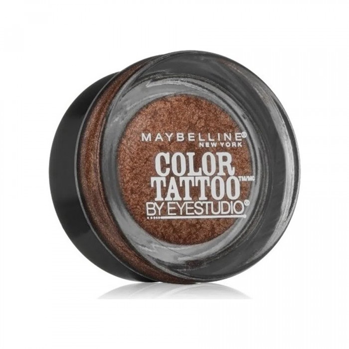 Maybelline Sombra Color Tattoo 24HR Bad To The Bronze
Maybelline Color Tattoo eyeshadows are highly pigmented and long-wearing, remaining intact on the lid for up to 24 hours. It can also be used as a base for powder ey | Veela Beauty Maybelline Sombra Color Tattoo 24HR Bad To The