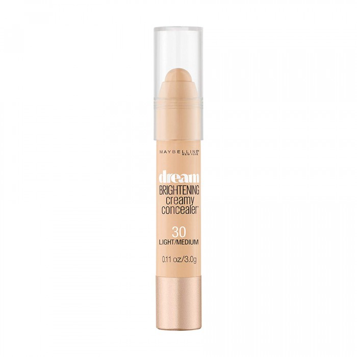 Maybelline Dream Brightening Creamy Concealer Light/Medium 30
Delivers medium-to-full coverage for a luminous finish.
Creates an even, soft, smooth, flawless and radiant complexion.
Cream concealer formula glides with li | Veela Beauty Maybelline Dream Brightening Creamy Concealer Light/Medium