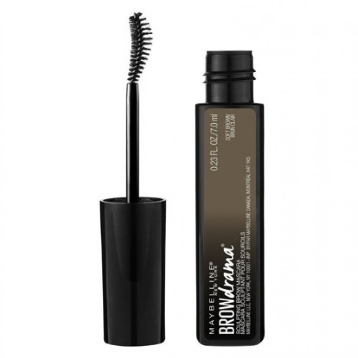 Maybelline Brow Drama Sculpting Brow Mascara 06 DEEP BROWN This eyebrow gel mascara sets, tames and fills unruly brows