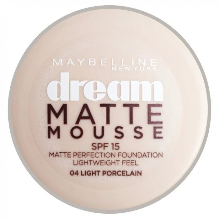 Maybelline Dream Matte Mousse Foundation 04 Light Porcelain مايبلين دريم مات موس فاونديشن |