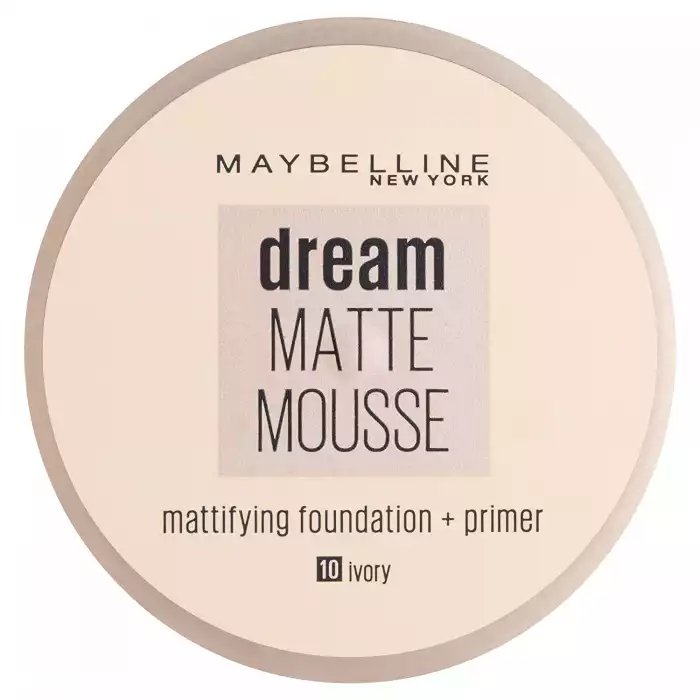 Maybelline Dream Matte Mousse Foundation 10 Ivory Dream Matte® Mousse | فييلا بيوتي