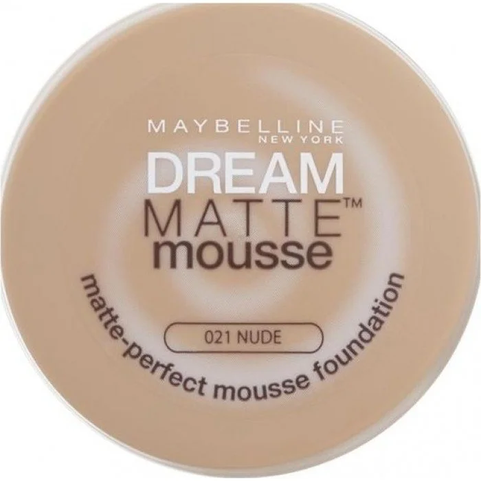 Maybelline Dream Matte Mousse Foundation 21 Nude Dream Matte® Mousse | فييلا بيوتي
