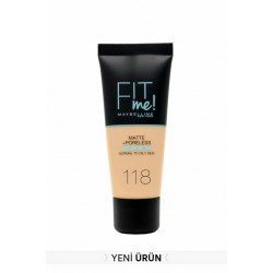 Maybelline Fit Me Matte & Poreless Foundation 118 Nude