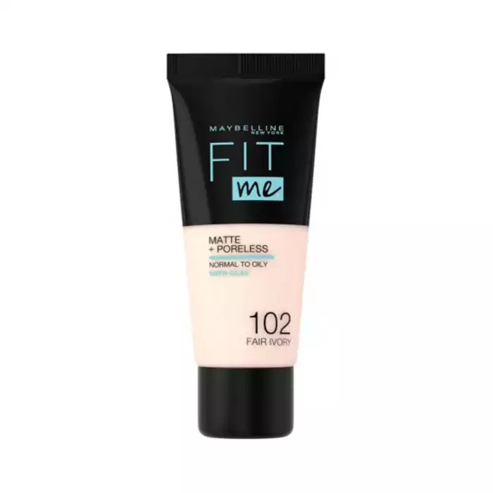 Maybelline Fit Me Matte & Poreless Foundation 102 Fair Maybelline Fit Me Matte & Poreless Foundation 102 Fair