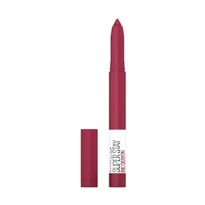 العلامة التجارية Maybelline Type Lipstick توفر تركيبة easytoapply fullpigment لمسة نهائية فائقة تنزلق بسلاسة على الشفاه وتوفر تحكمًا ممتازًا في تحديد خط الشفاه وإنشاء تطبيق يدوم طويلاً. تحتوي على مبراة مدمجة | فييلا بيوتي العلامة التجارية Maybelline Type Lipstick