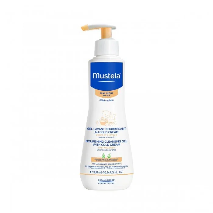 Mustela Baby Nourishing Cleansing Gel 300mlWorks to deeply clean the body and scalp in children.It contains vitamins and minerals that nourish and moisturize the skin.It works on deep cleansing of the child’s skin and | Veela Beauty Mustela Baby Nourishing Cleansing Gel 300mlWorks to deeply