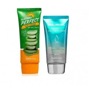 Farm Stay Aloevera & Hyaluronic Sunblock 2 Pcs Friends Bundle | Veela  Beauty - Let`s Glow Up