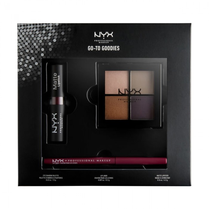 Consider this your one-stop shop for all things eyes and lips. The Go-To Goodies Look Set includes four highly pigmented, blendable eyeshadows, one creamy Matte Lipstick, and one complimentary lip liner. Available in two | Veela Beauty Consider this your one-stop shop for all things eyes and