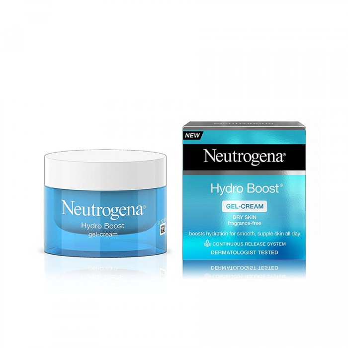 Neutrogena Hydro Boost Gel Cream is a deeply moisturizing cream suitable for dry to very dry skin, including sensitive. Enrichened with hyaluronic acid, a powerful ingredient that forms a barrier to lock moisture within | Veela Beauty Neutrogena Hydro Boost Gel Cream is a deeply moisturizing