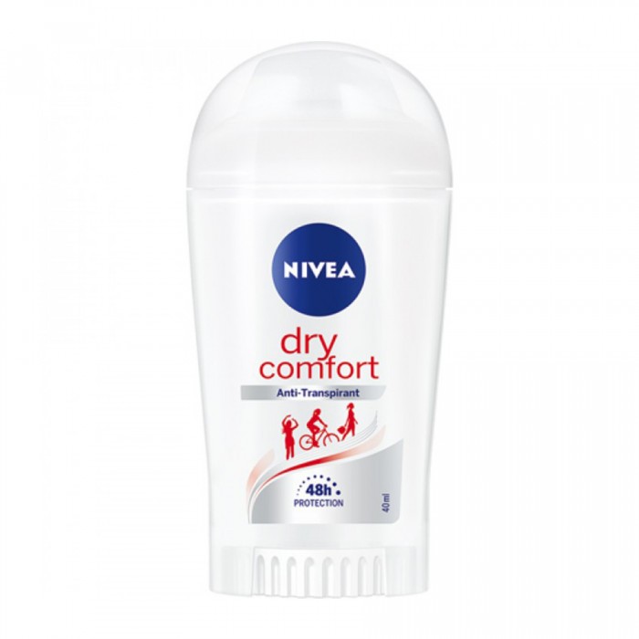 Nivea Dry Comfort White Stick 40ml. gives you extra antiperspirant performance for a dry feeling and caring 48h protection against sweat and body odour. For the first time NIVEA research developed a formula containing | Veela Beauty Nivea Dry Comfort White Stick 40ml. gives you extra antiperspirant performance for a dry feeling and caring 48h protection against sweat and body odour. For the first time NIVEA research developed a formula containing | Veela Beauty