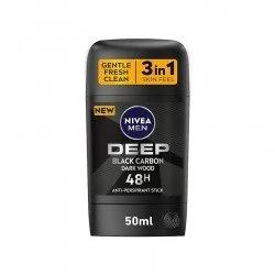 Nivea Men Deep Black Carbon Dark Wood AntiPerspirant Deodorant Stick 50ml