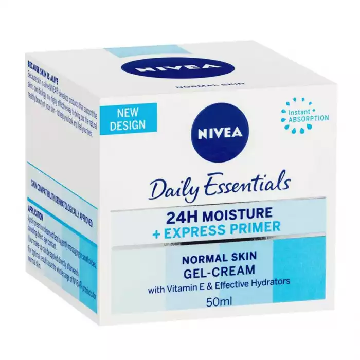 Nivea Daily Essentials Face Cream For Normal Skin 50ml.For normal & combination skin & Instant absorption.Moisturises & provides a smooth base for effective.make-up application With Effective Hydrators. | Veela Beauty Nivea Daily Essentials Face Cream For Normal Skin 50ml |
