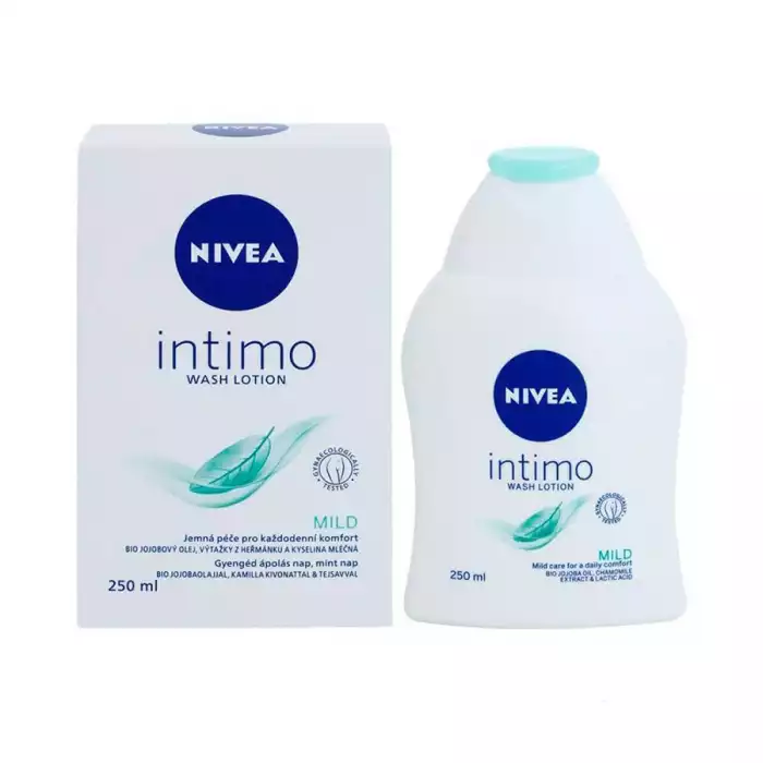 Nivea Intimate Natural Comfort 250ml.Free of alkaline soaps and dyes.With Bio Jojoba Oil, Lactic Acid and Chamomile extracts. | Veela Beauty Nivea Intimate Natural Comfort 250ml | فييلا
