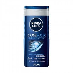 Nivea Men Cool Kick Shower Gel 3in1 250ml |Veela Beauty