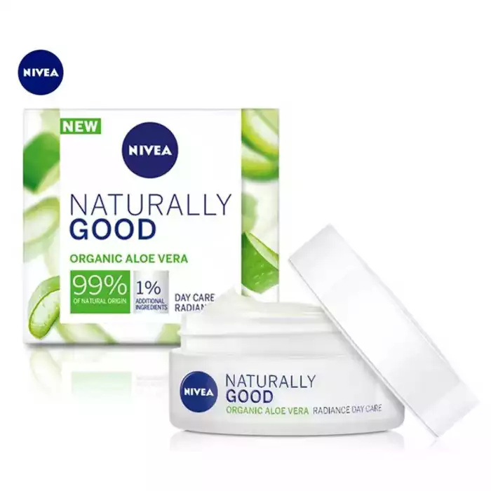 Nivea Naturally Good Aloe Vera Radiance Day Cream 50mlWith 99% of natural origin ingredients.Offers 100%transparency for you and your skin. We use the best ingredients inspired by nature to create high performance pro | Veela Beauty Nivea Naturally Good Aloe Vera Radiance Day Cream 50mlWith