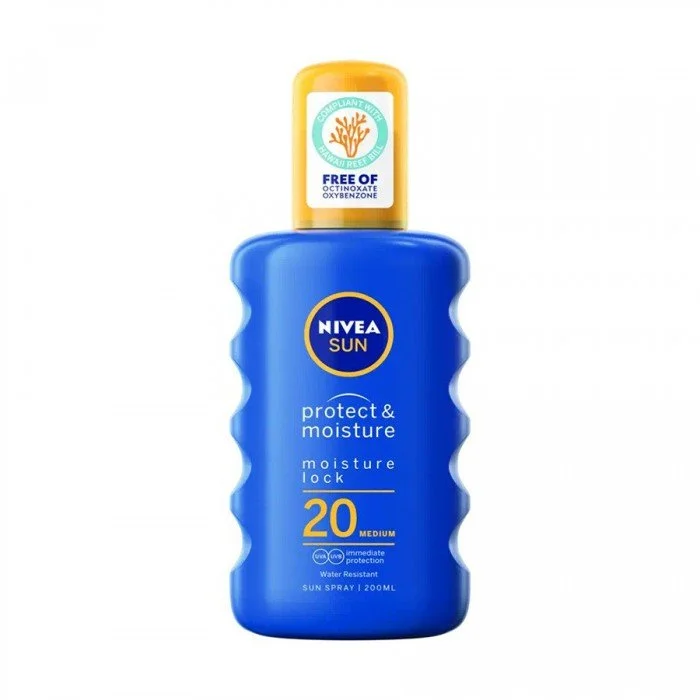 Nivea Sun Protection & Care Sun Spray SPF20 200mlEspecially formulated for delicate skin, NIVEA sun moisturizing sun lotion with an optimized balance of UVA and UVB filters helps to protect the health of their skin. Ni | Veela Beauty Nivea Sun Protection & Care Sun Spray SPF20