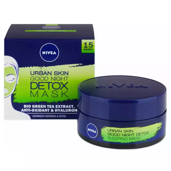 Nivea Urban Skin Goodnight Detox Sleeping Mask 50mlGives the skin a detox during the night, for a visibly refreshed, radiant and healthy-looking skin.Supports overnight skin renewal and release the skin from external s | Veela Beauty Nivea Urban Skin Goodnight Detox Sleeping Mask 50mlGives