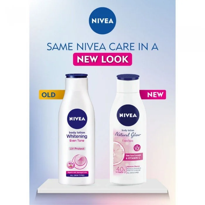 Nivea Body Lotion Natural Glow Even Tone UV Protect Vitamin