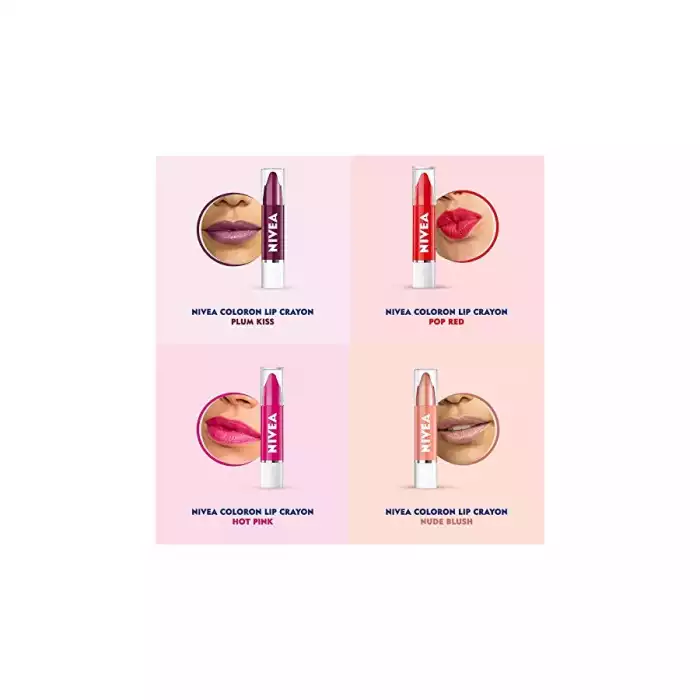 Nivea Coloron Coral Crush Glossy Lip Crayon Lip Balm 3G | Nivea Coloron Coral Crush Glossy Lip Crayon Lip Balm 3G |