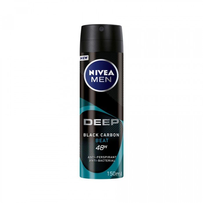 NIVEA Men Deep Black Carbon Beat Antyperspirant Spray 150