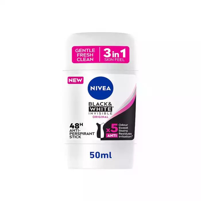 Nivea Stick Black White Original Female 3*1 50Ml
Description:NIVEA Invisible Black & White Original Antiperspirant for Women is Nivea Stick Black White Original Female 3*1 50Ml
Description:NIVEA Invisible Black & White Original Antiperspirant for Women is