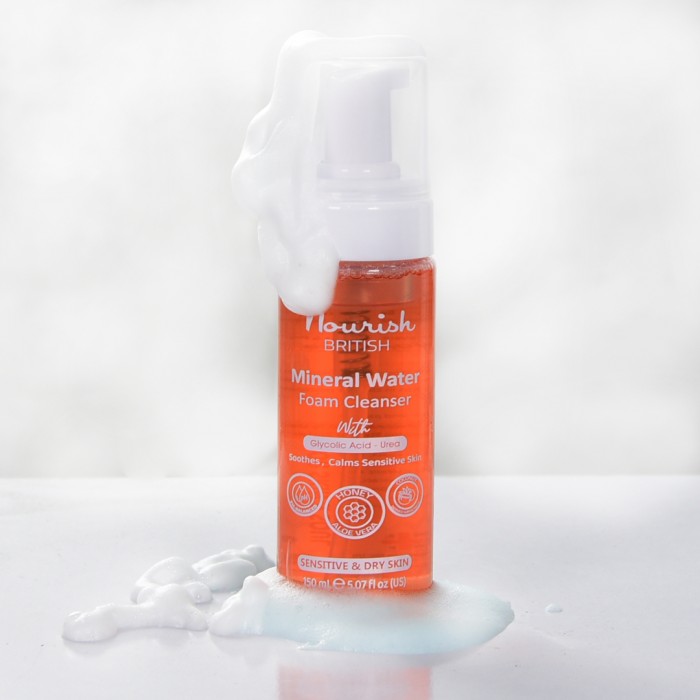 Nourish British Mineral Water Foam Cleanser For Sensitive &