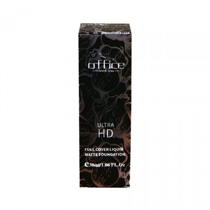 Office Ultra Hd Full Cover Liquid Matte Foundation 100 -Suitable for all skin types. -Notable coverage especially acne, pigmentation, fine lines, and uneven tone. -High in Vitamin B, E, and Glycerin | Veela Beauty Office Ultra Hd Full Cover Liquid Matte Foundation 100 |