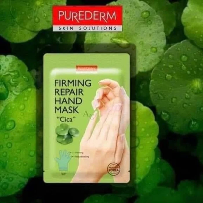 Purederm Firming Repair Hand Mask? Cica? is a premium hand treatment with a dramatic combination of high-elastic two-layer fabric and our special formula that cares for wrinkles of hands. Collagen and Peptide ingredient | Veela Beauty Purederm Firming Repair Hand Mask? Cica? is a premium hand