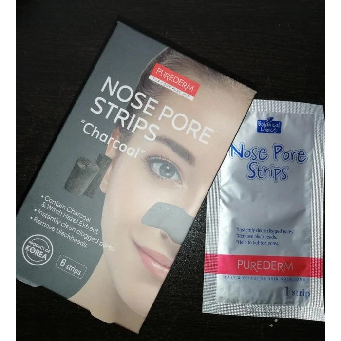 PUREDERM Botanical Choice Nose Pore Strips CHARCOAL are a