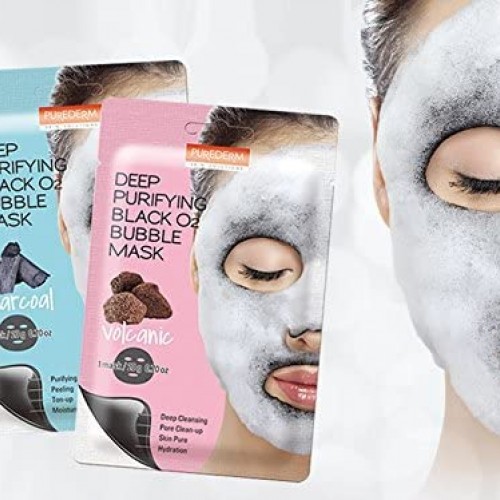 Purederm Deep Purifying Black O2 Bubble Mask - Volcanic 1Pcs Purederm Deep Purifying Black O2 Bubble Mask - Volcanic 1Pcs
