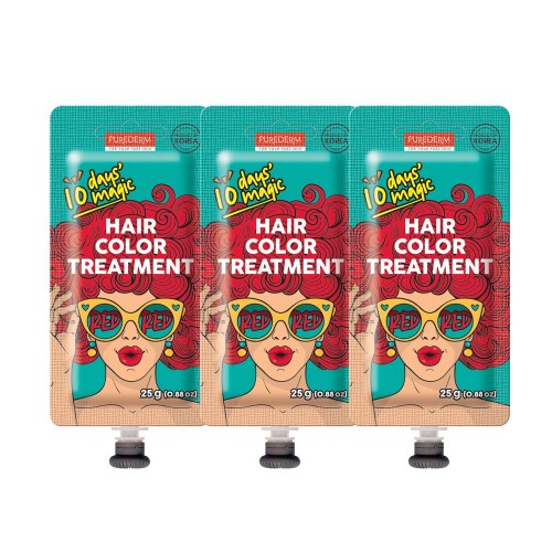 Purederm 10Days Magic Hair Color Treatment - Red 25G Purederm 10Days Magic Hair Color Treatment - Red 25G