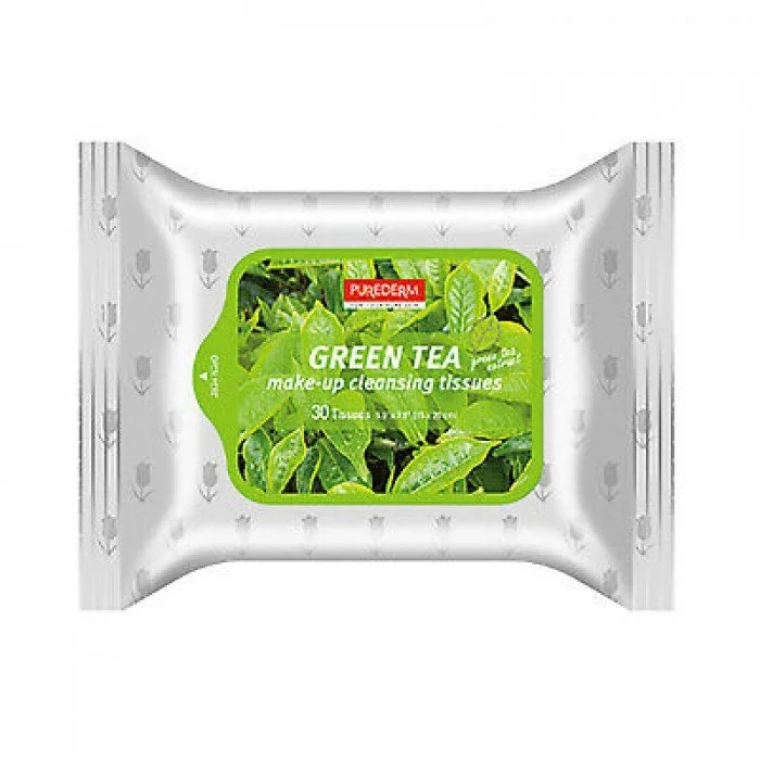 Purederm Make-Up Cleansing Tissues Green Tea