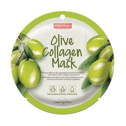 Purederm Circle Sheet Mask Collagen Olive |Veela Beauty