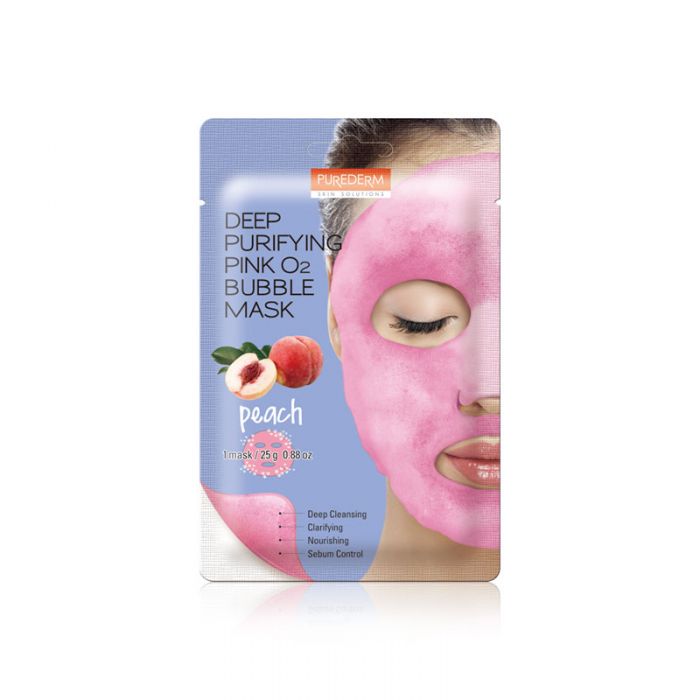 This wash-off sheet mask generates O2 bubbles to remove impurities, dead skin cells, and sebums to brighten your skin tone and cleanse your skin. Peach Extract cleanses and purifies the dull skin. Superfood 10 Complex p | Veela Beauty This wash-off sheet mask generates O2 bubbles to remove