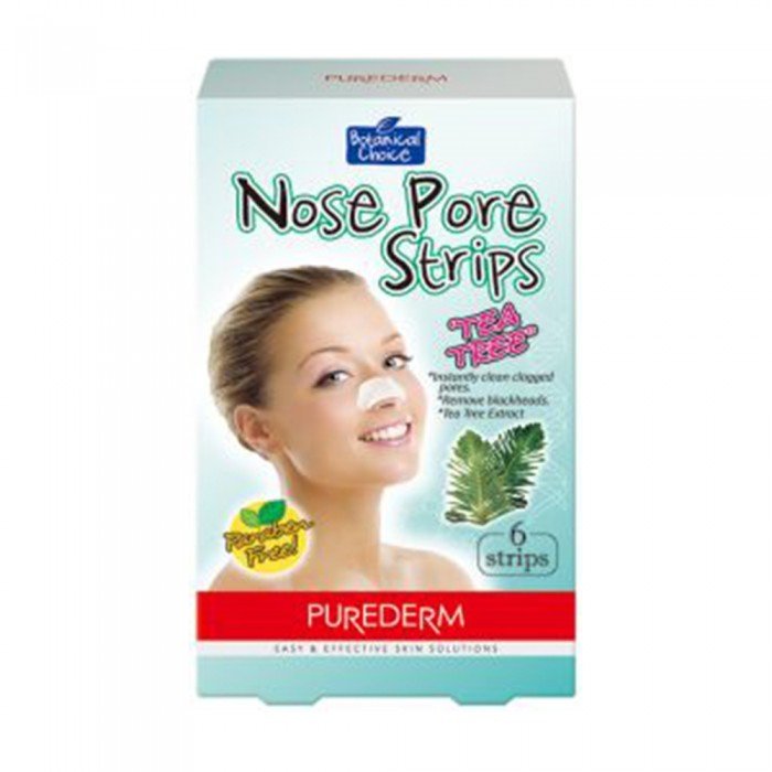 PUREDERM Botanical Choice Nose Pore Strips TEA TREE are