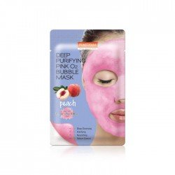 Purederm Deep Purifying Pink O2 Bubble Mask Peach 1Pcs