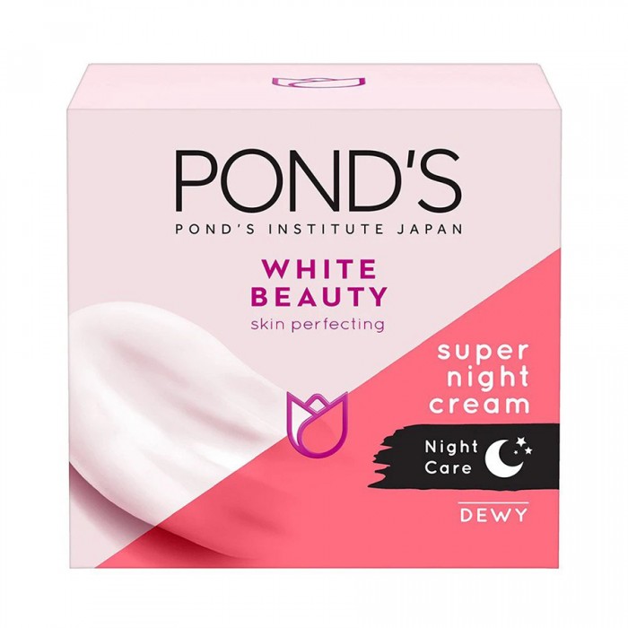 Ponds Super Night Cream keeps your skin moisturized all night. It fades away dark spots and blemishes for bright, flawless bare skin when you wake up the next morning. | Veela Beauty Ponds Super Night Cream keeps your skin moisturized all