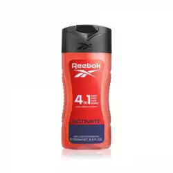 Reebok Men's Shower Gel 4in1 Activate Your Sense Aloe & Ginseng Extract 250 ml