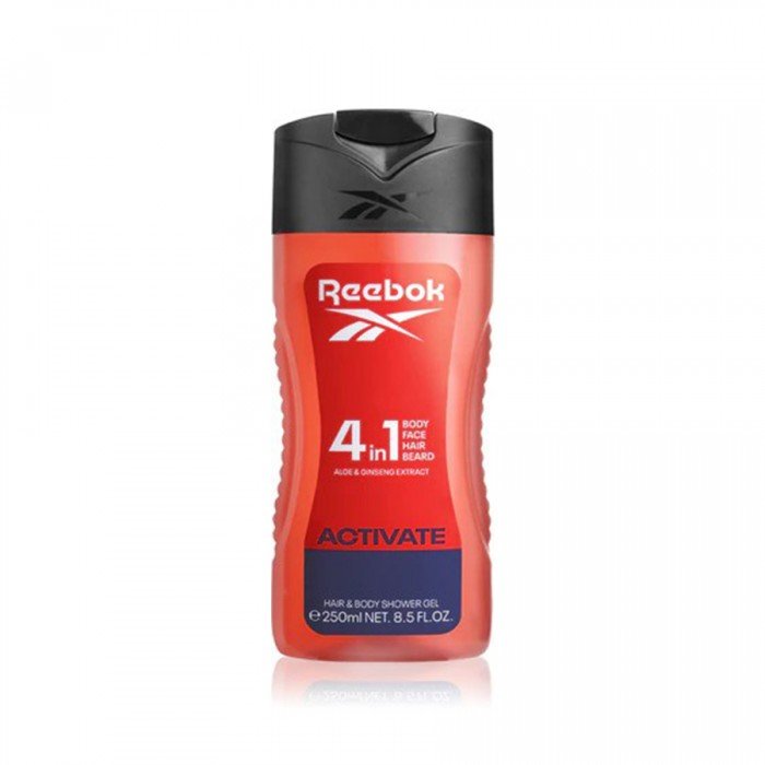 Reebok Men's Shower Gel 4in1 Activate Your Sense Aloe & Ginseng Extract 250 ml Reebok Men's Shower Gel 4in1 Activate Your Sense Aloe & Ginseng Extract 250 ml