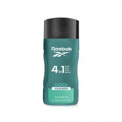 Reebok Men's Shower Gel 4in1 Cool Your Body With Aloe & Ginger Extract 250 ml