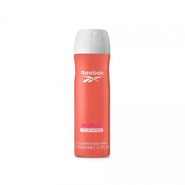 Reebok Ladies Move Your Spirit Deodorant Body Spray 150ml Reebok Ladies Move Your Spirit Deodorant Body Spray 150ml