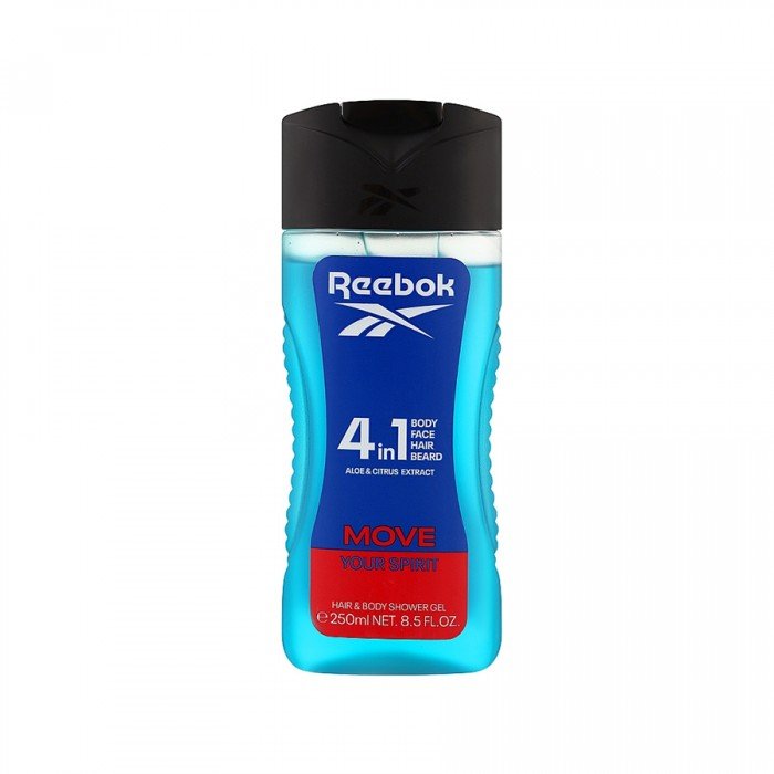 Reebok Men's Shower Gel 4in1 Cool Your Body With Aloe & Citrus Extract 250 ml Reebok Men's Shower Gel 4in1 Cool Your Body With Aloe & Citrus Extract 250 ml