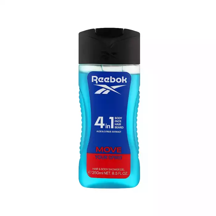 Reebok Mens Shower Gel 4in1 Cool Your Body With Aloe & Citrus Extract 250 ml Reebok Mens Shower Gel 4in1 Cool Your Body With Aloe & Citrus Extract 250 ml