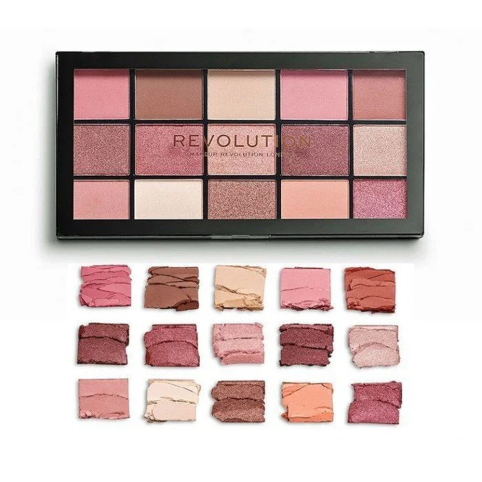 Revolution - Reloaded Eyeshadow Palette - Provocative -Revolution Reloaded Collection. -An eyeshadow palette with a perfect blend of 15 colors. -It has brown and beige bases, mixed with shimmering gold and burgundy and b | Veela Beauty Revolution - Reloaded Eyeshadow Palette - Provocative | Veela Beauty