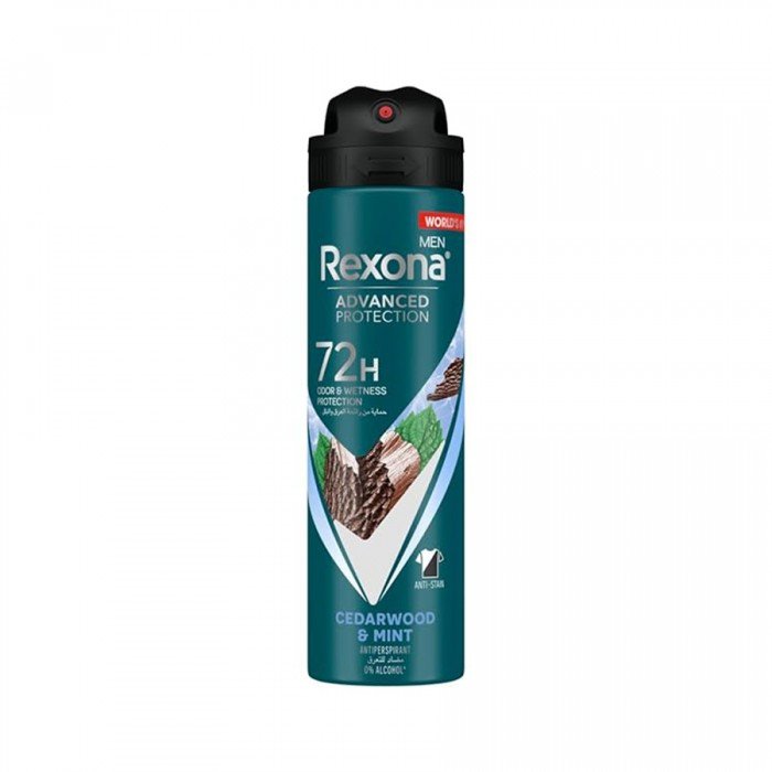 Rexona Men Cedarwood & Mint Anti-Perspirant Deodorant Spray 150ml
Product Description:Start your day with an invigorating burst