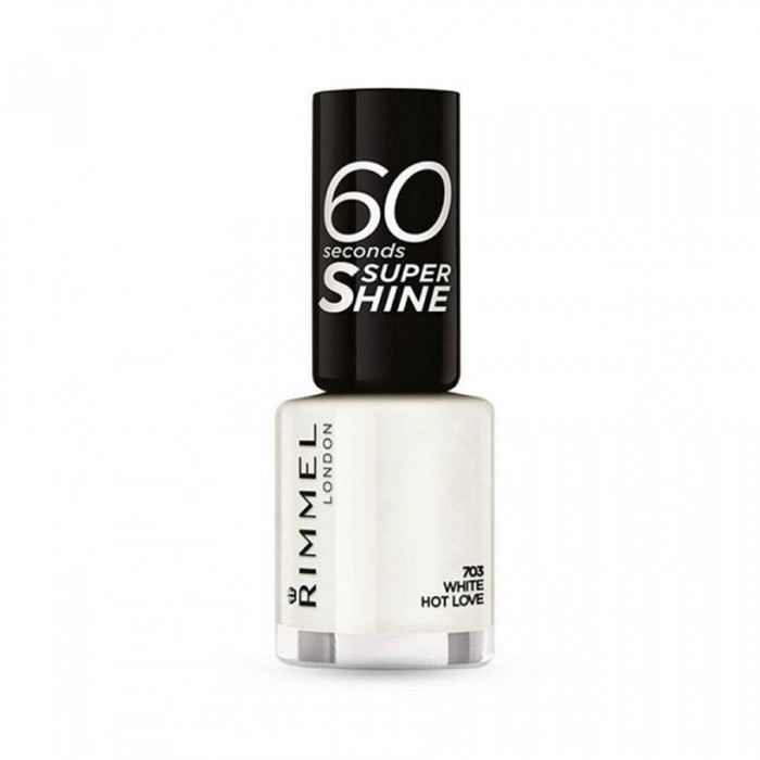 Rimmel London Super Shine Nail Polish 703 White Hot Love
It has a high glossy finish
Dries fast in 60 seconds
It is stable for up to 10 days
Gives your nails a beautiful look
It is easy to use. | Veela Beauty Rimmel London Super Shine Nail Polish 703 White Hot Love
It