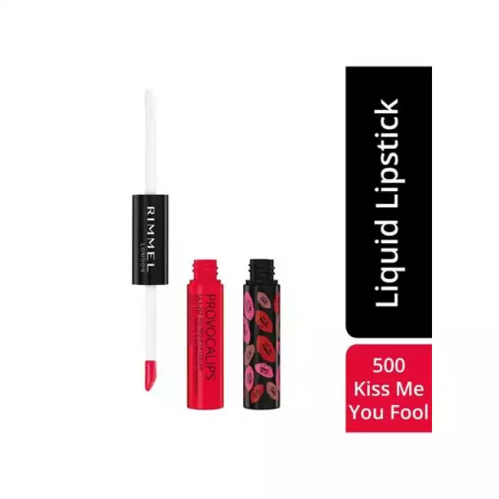 Rimmel London Provocalips 16Hr Kiss Proof Lip Color 500 Kiss Me You Fool
It has a long-wearing effect of up to 16 hours
water resistant
It is characterized by its light formula
moisturizes the lips
It gives you a beauti | Veela Beauty Rimmel London Provocalips 16Hr Kiss Proof Lip Color 500