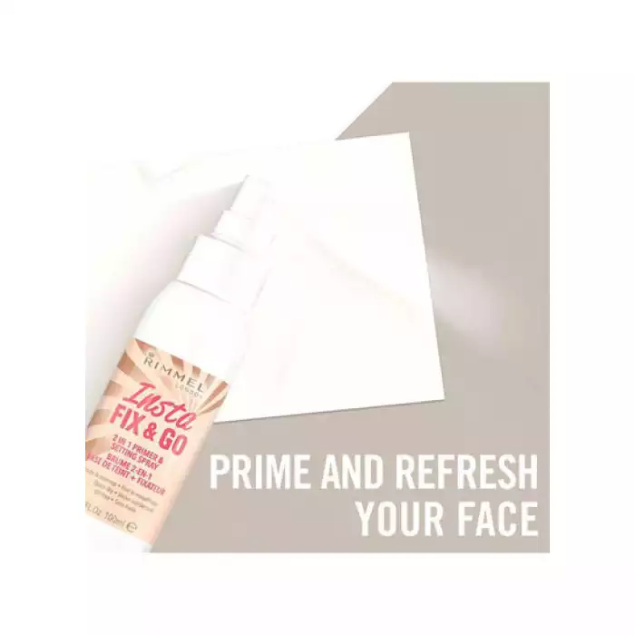 Rimmel London Fix & Go Setting Spray Clear 100ml
Refreshing spray that lasts all day
It sets makeup for up to 8 hours
It gives you a beautiful and attractive look
Maintains a flawless look
2 in 1 makeup primer
It is easy | Veela Beauty Rimmel London Fix & Go Setting Spray Clear 100ml
Refreshing